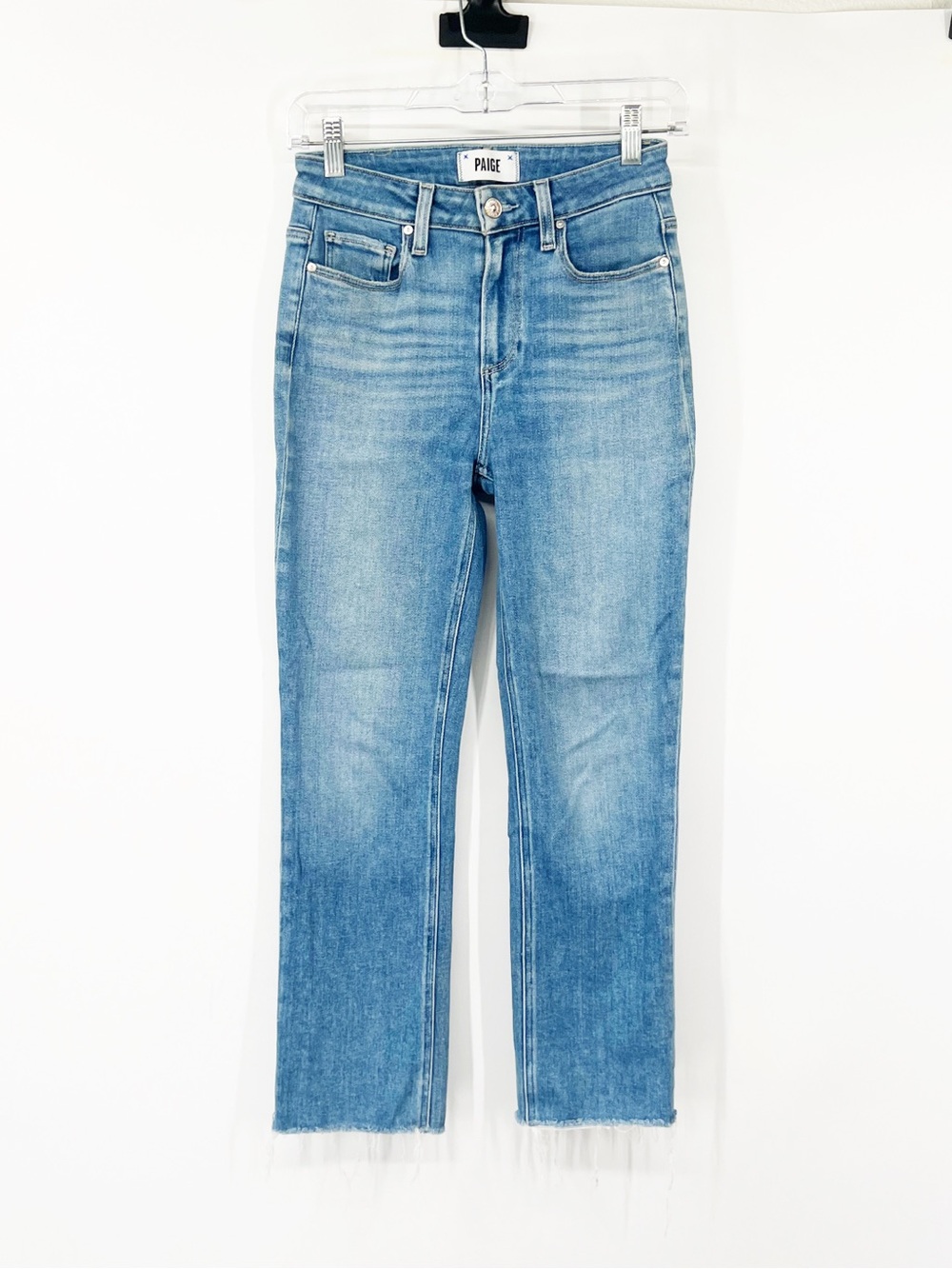Paige Cindy Straight Jeans in Lover Grand Hem